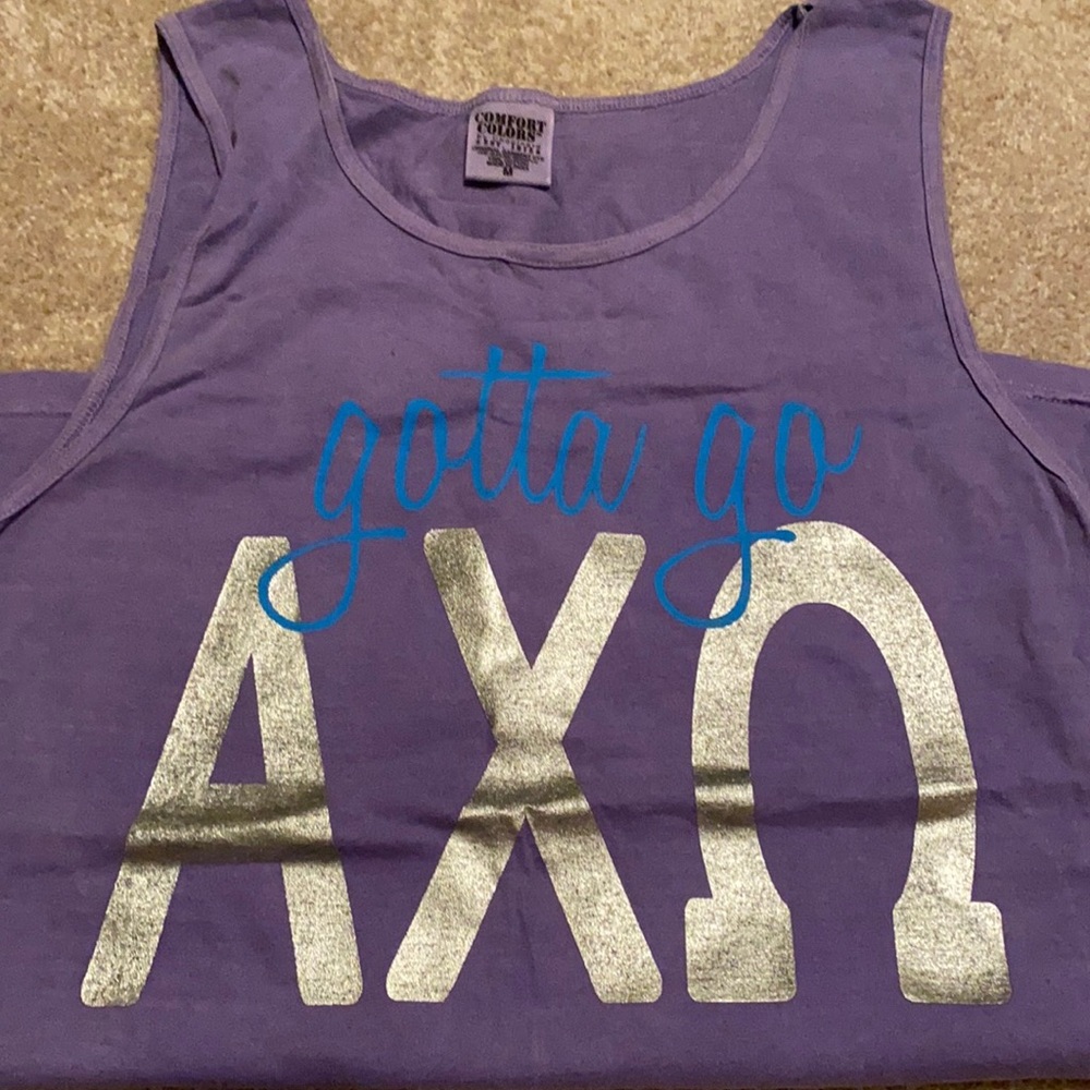 3 Comfort Colors Alpha Chi Omega Tanks